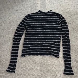 Ribbed striped longsleeve top
